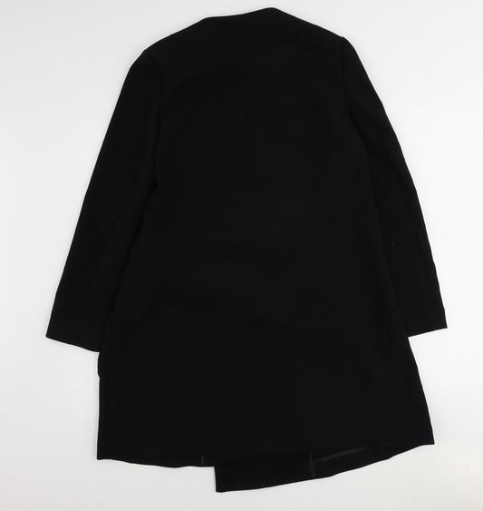 Womens UK Size 10 Marks and Spencer Black Overcoat