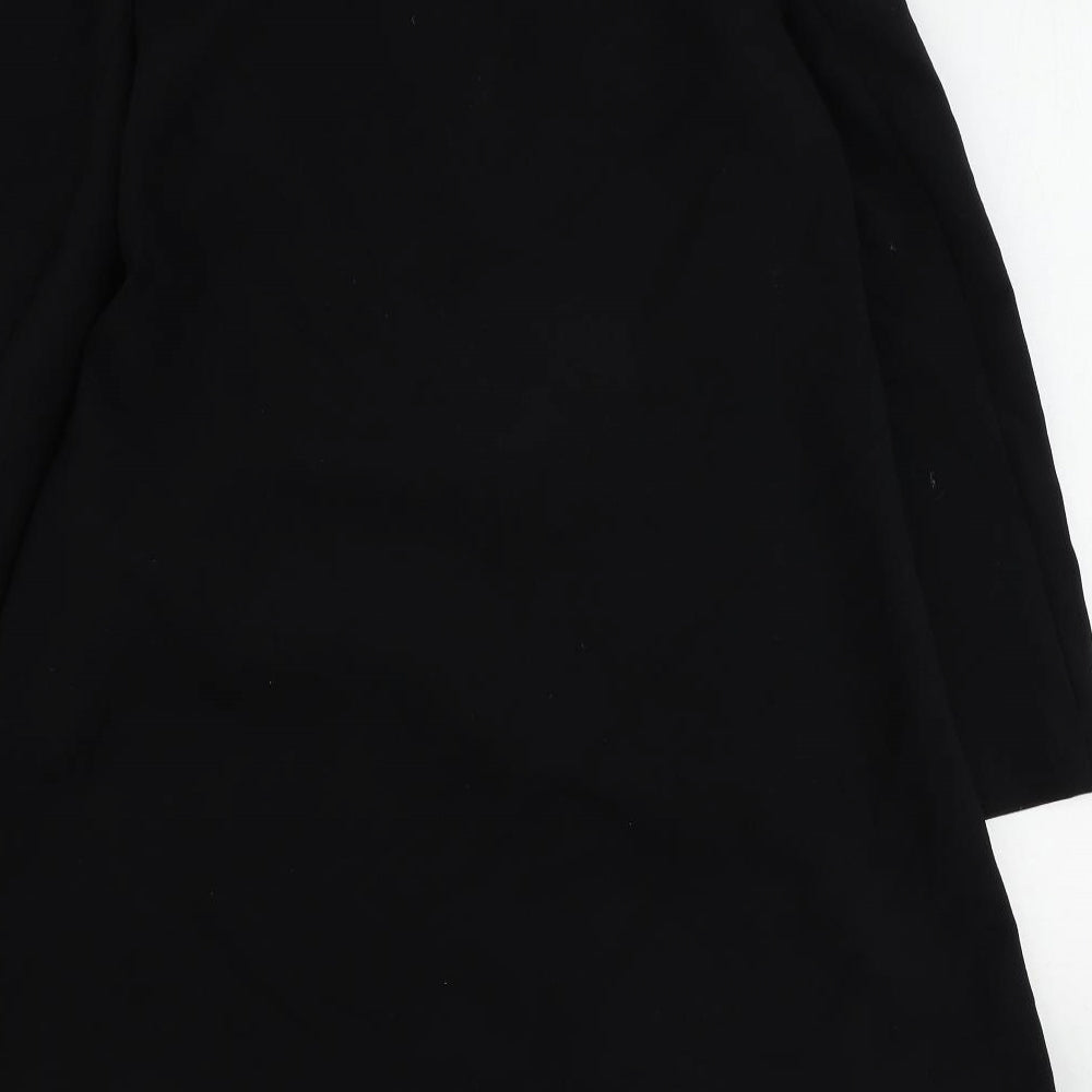 Womens UK Size 10 Marks and Spencer Black Overcoat