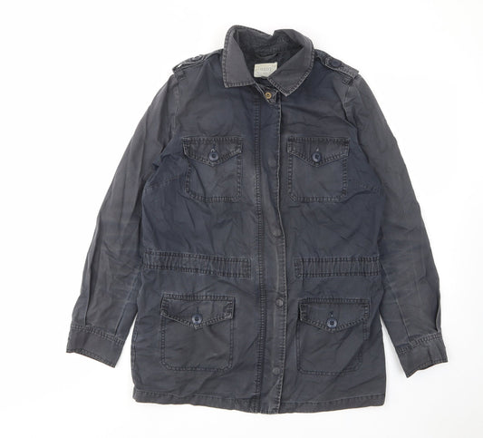 Womens UK Size 12 Oasis Blue Military Jacket