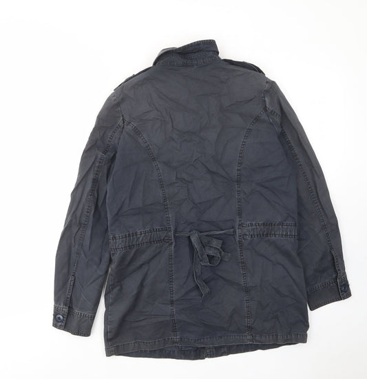 Womens UK Size 12 Oasis Blue Military Jacket