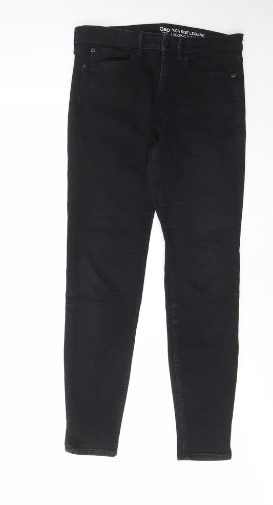 Womens UK Size 10 Gap Regular Fit Skinny Black Jeans