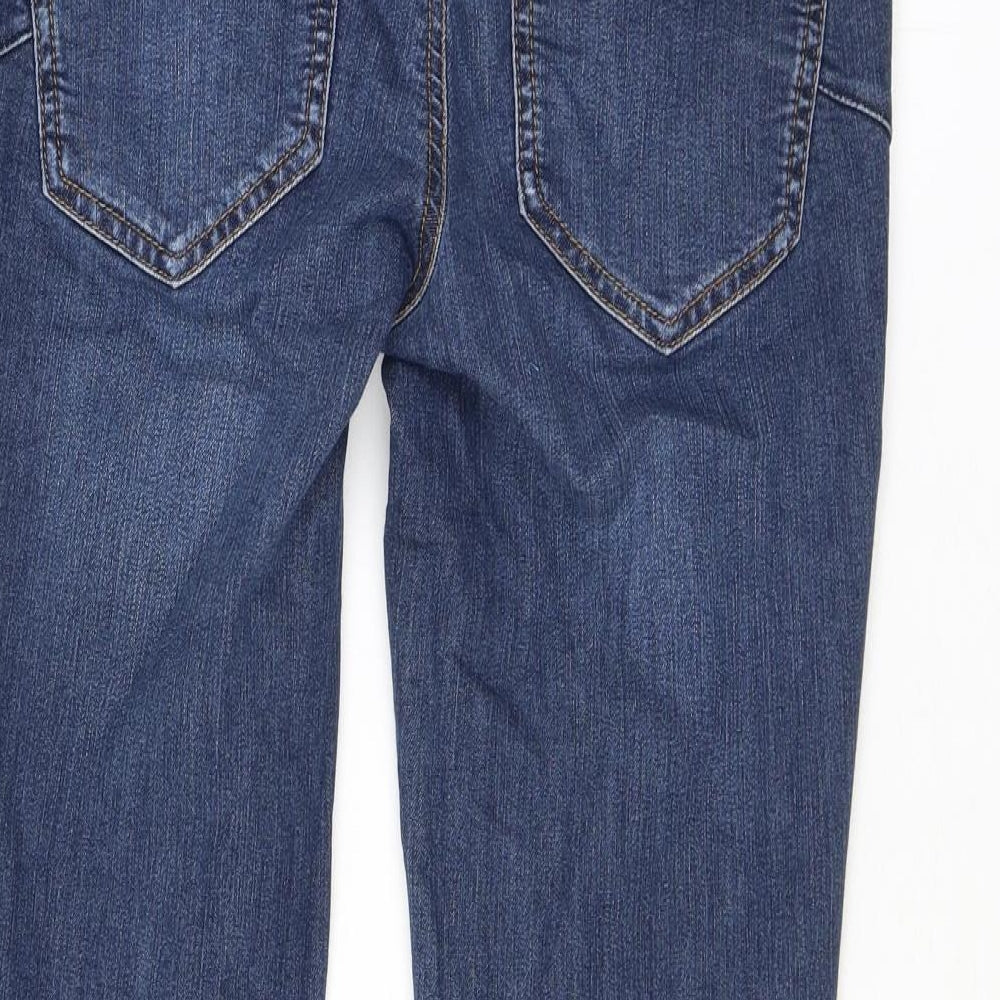 Blue Womens Blue Cotton Skinny Jeans Size 10 L23 in Regular Zip