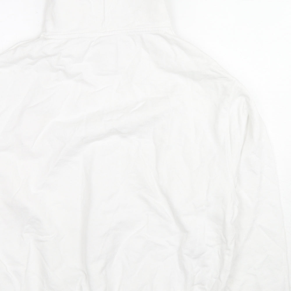 Out Of Context Womens White Cotton Pullover Sweatshirt Size M Pullover - Floral Logo