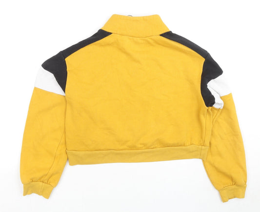 Womens UK Size S Divided by H&M Yellow Pullover Sweatshirt