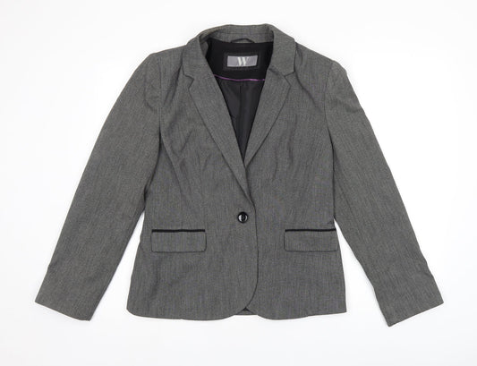 Womens UK Size 12 BHS Regular Grey Suit Jacket