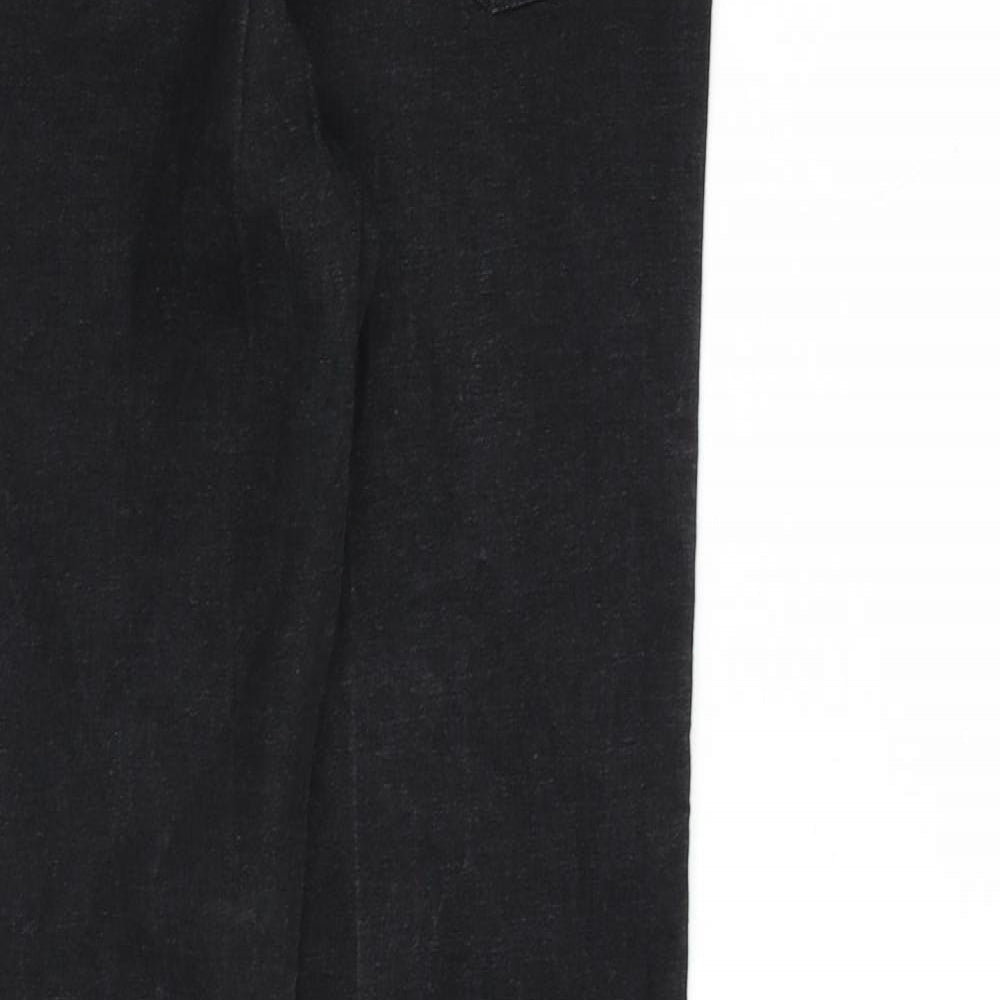 Falmer Womens Black Cotton Skinny Jeans Size 12 L30 in Regular Zip