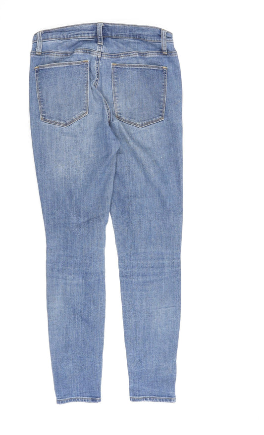 Gap Womens Blue Cotton Straight Jeans Size 28 in L29 in Regular Button