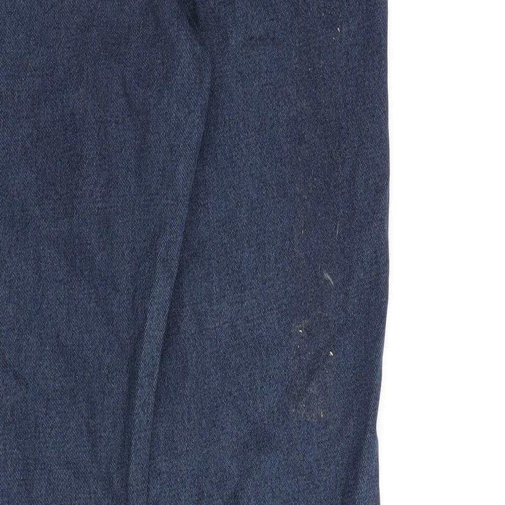 Denim & Co. Mens Blue Cotton Straight Jeans Size 30 in L30 in Regular Zip