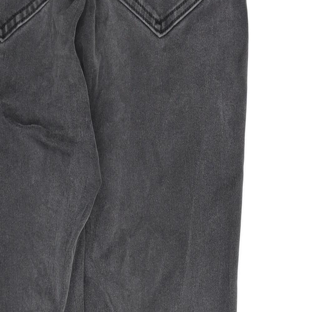 TU Womens Grey Cotton Skinny Jeans Size 12 L28 in Regular Zip