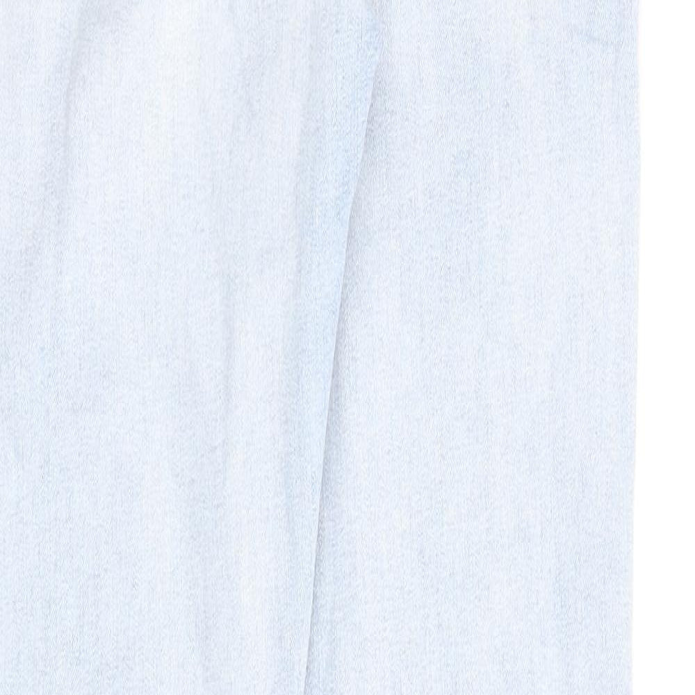 H&M Girls Blue Cotton Straight Jeans Size 14 Years L30 in Regular Zip