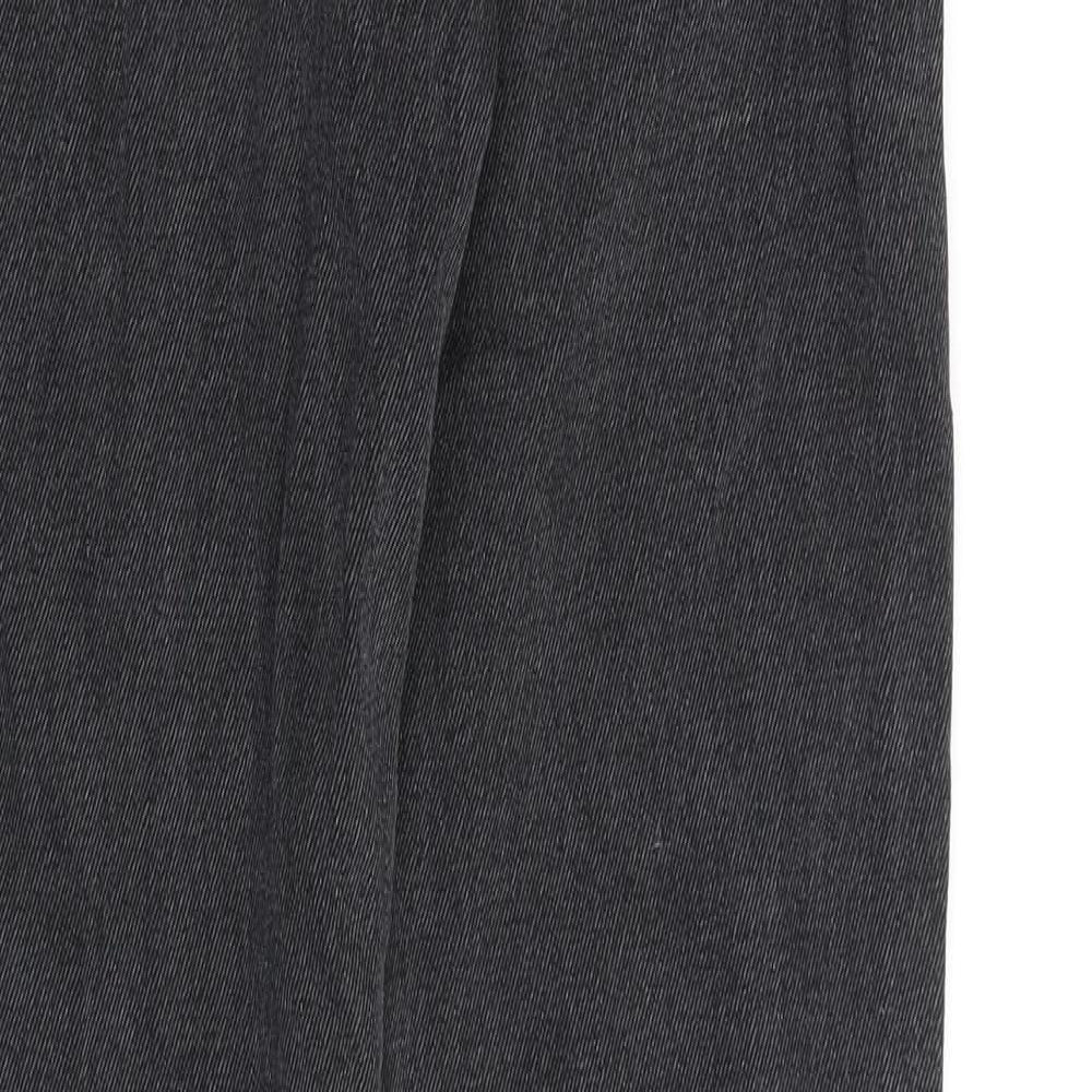 Denim & Co. Womens Grey Cotton Straight Jeans Size 10 L30 in Regular Zip