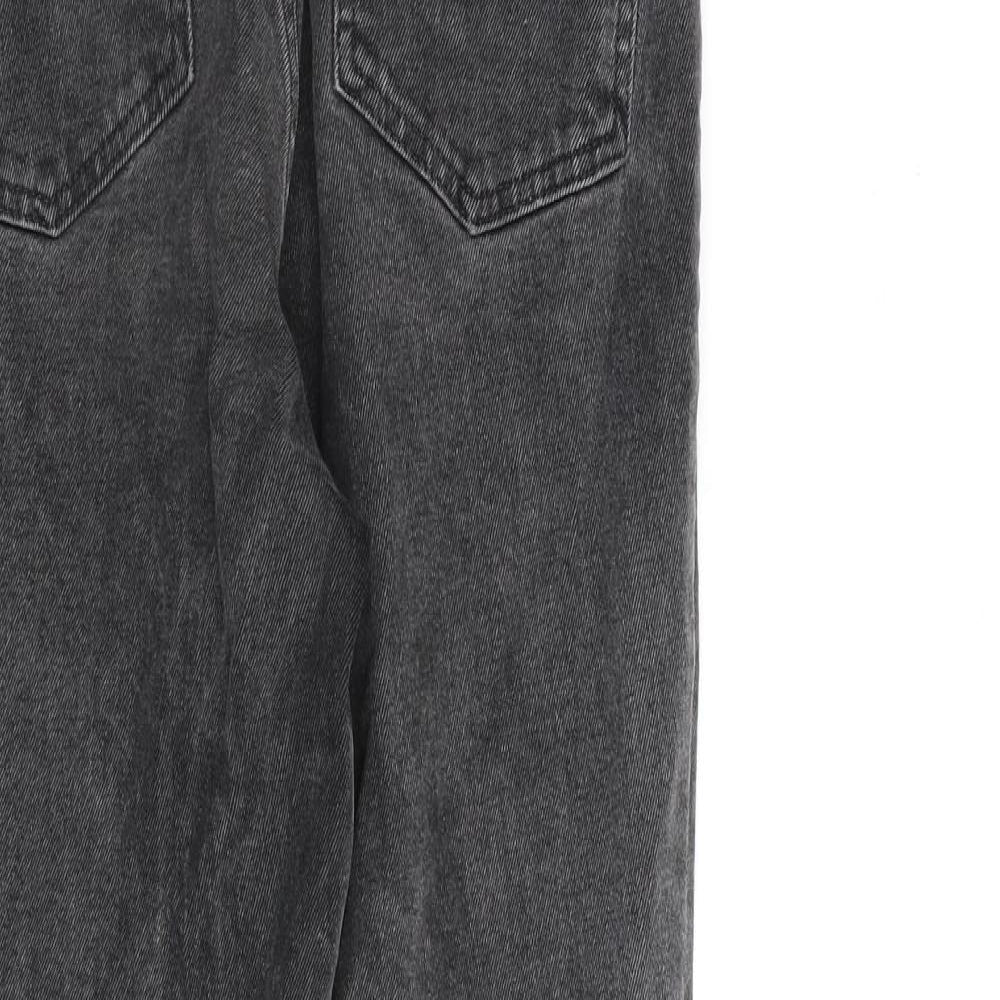 ASOS Womens Grey Cotton Straight Jeans Size 28 in L32 in Regular Zip
