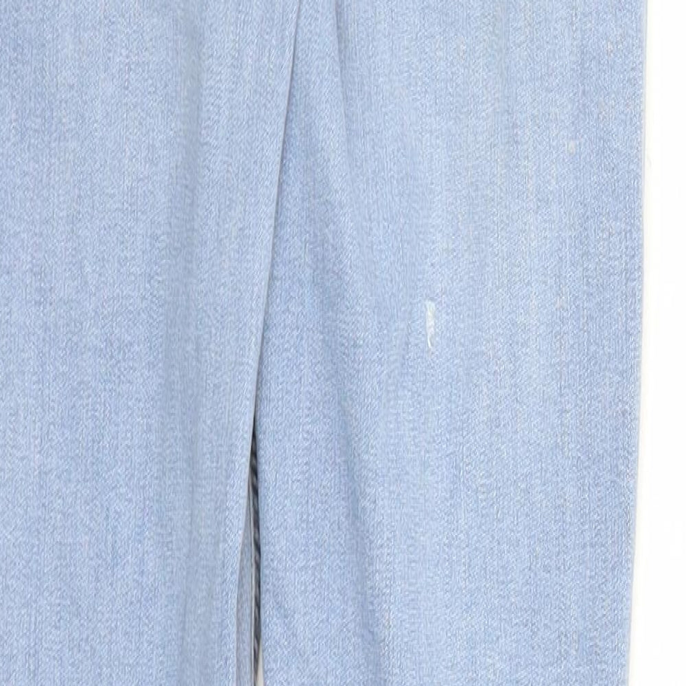 Topshop Womens Blue Cotton Skinny Jeans Size 26 in L25 in Regular Zip