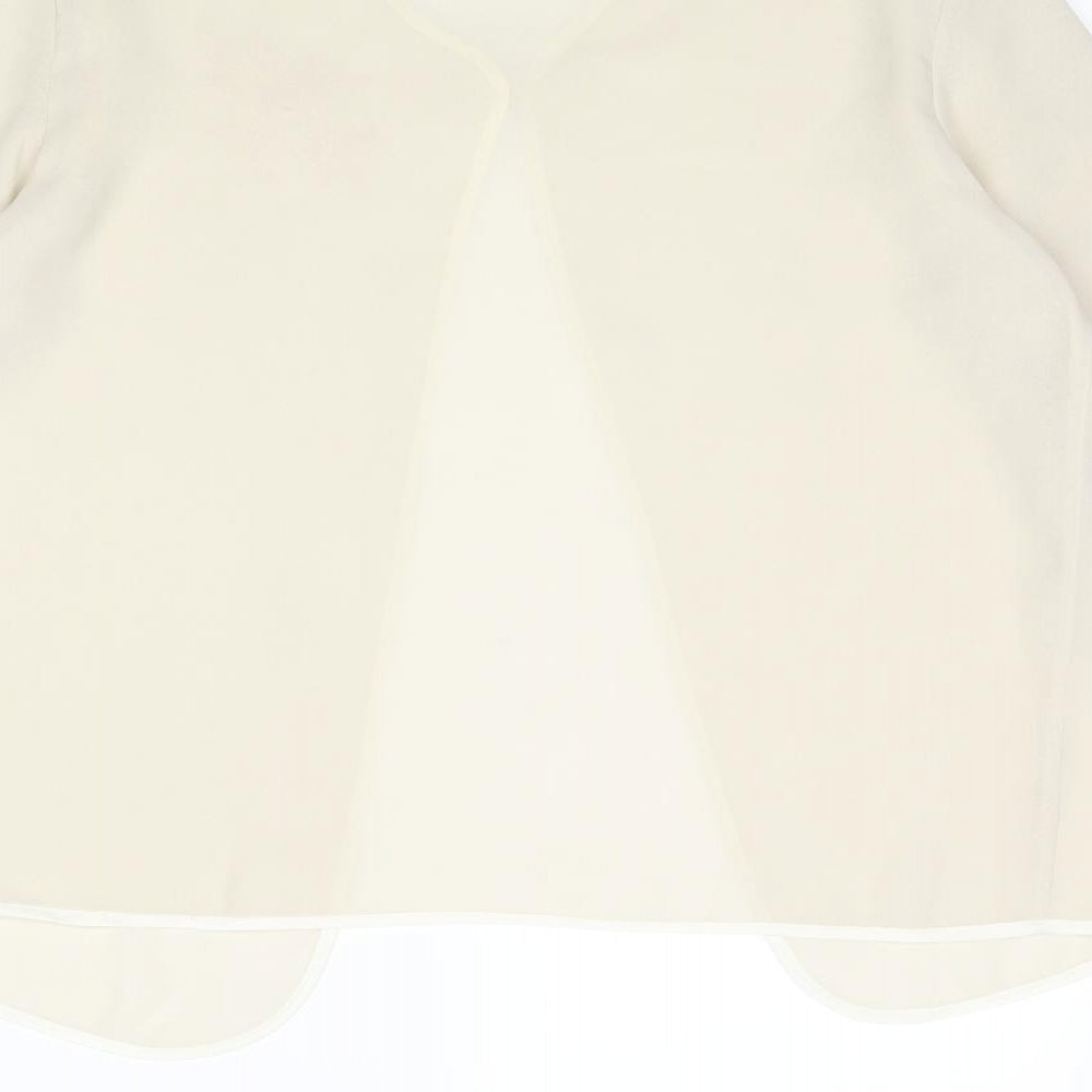 Womens UK Size 10 Bellino Beige Basic Blouse
