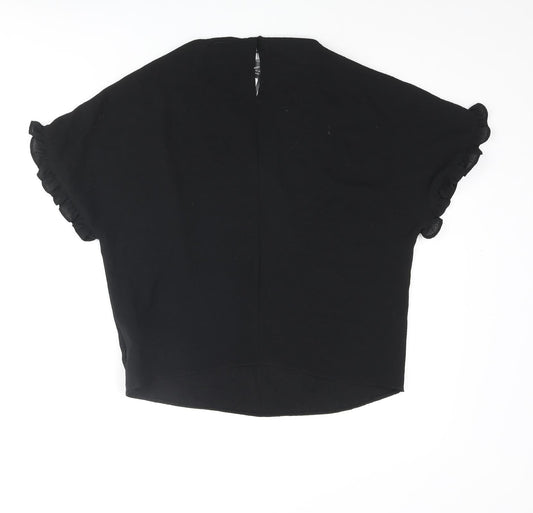 Womens UK Size 6 New Look Black Basic Blouse