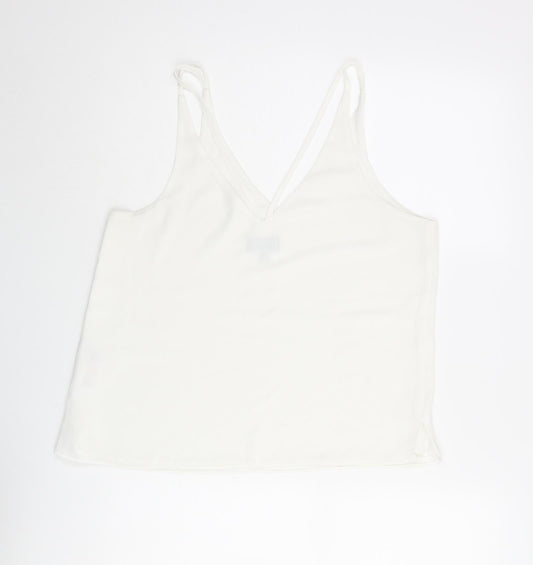 Womens UK Size 12 Topshop White Camisole Tank