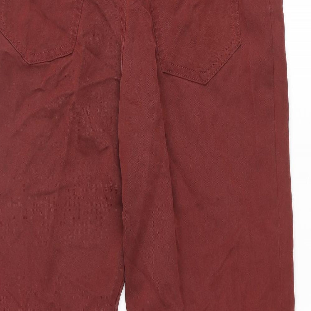 Womens UK Size 12 St Michael Regular Fit Red Trousers