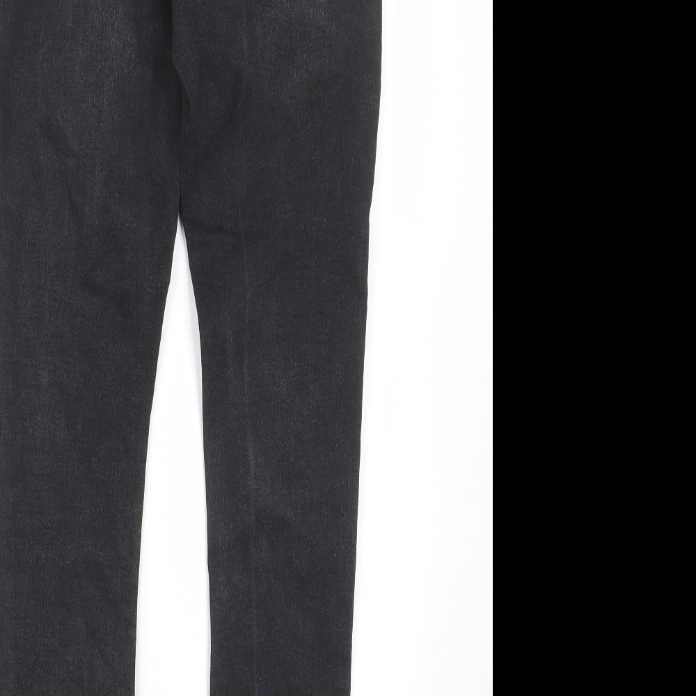 Denim & Co. Womens Grey Cotton Skinny Jeans Size 8 L27 in Regular Zip - Pockets, Belt Loops