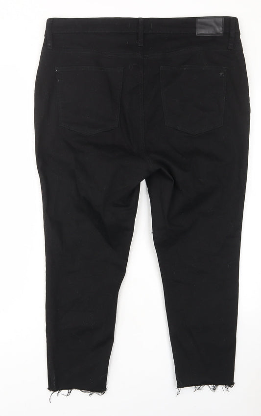 Madewell Womens Black Cotton Skinny Jeans Size 18 L24 in Regular Zip - Pockets, Belt Loops