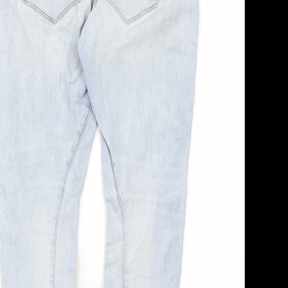 G RAW Womens Blue Cotton Skinny Jeans Size 31 in L28 in Regular Zip - Pockets, Belt Loops
