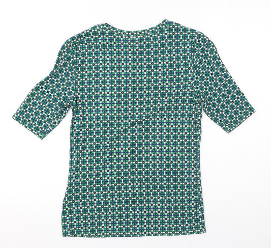 Womens UK Size S H&M Green Basic T-Shirt