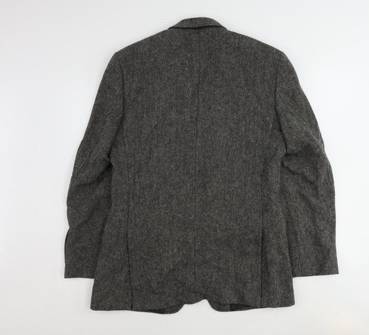 Mens UK Size 38 Racing Green Regular Grey Suit Jacket