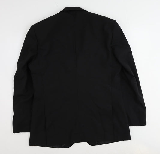 Mens UK Size 40 Racing Green Regular Black Suit Tuxedo