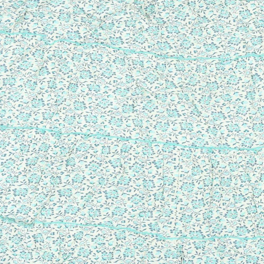 Per Una Womens Green Floral Viscose A-Line Skirt Size 20 in