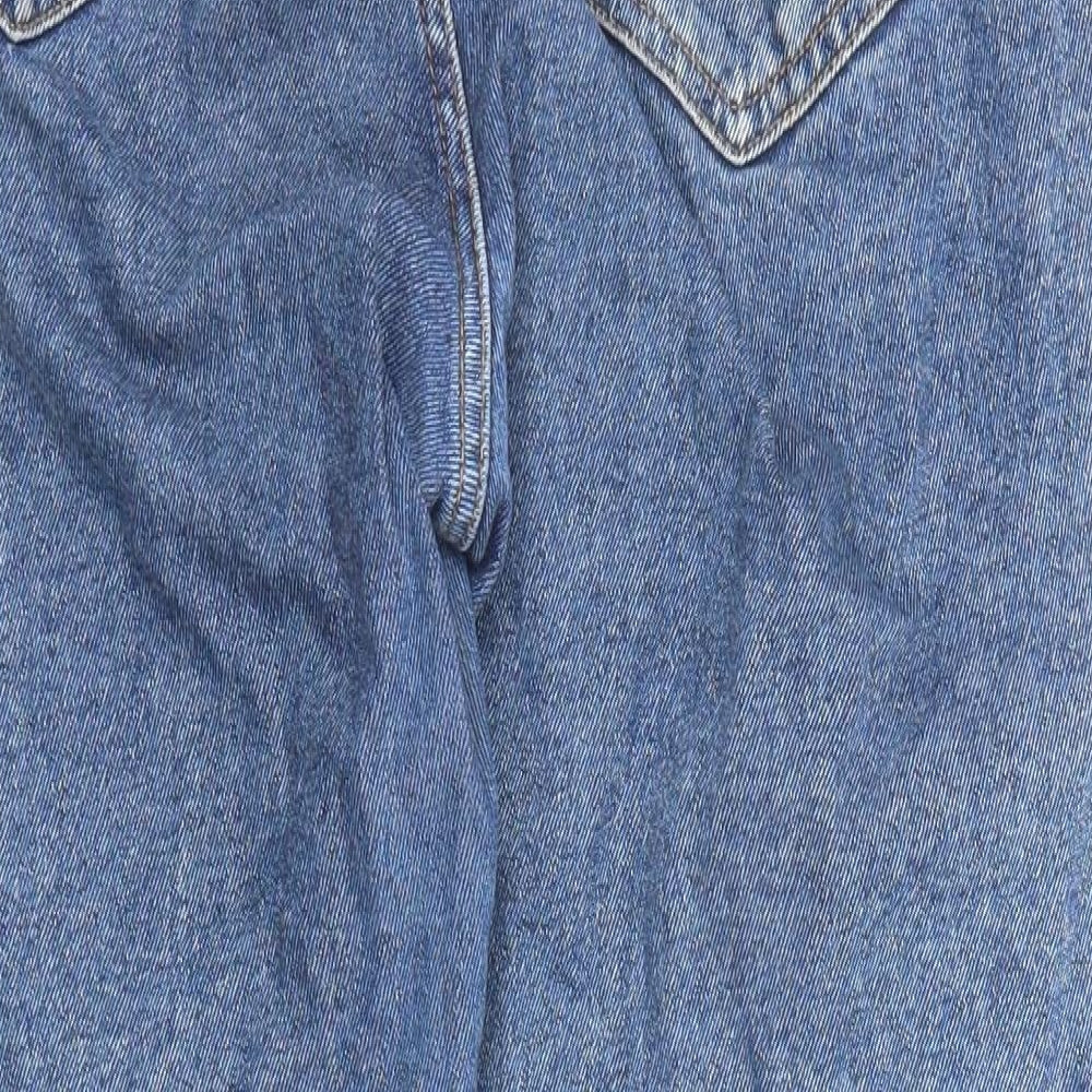 New Look Womens Blue Cotton Mom Jeans Size 30 L25 in Regular Zip - Pockets