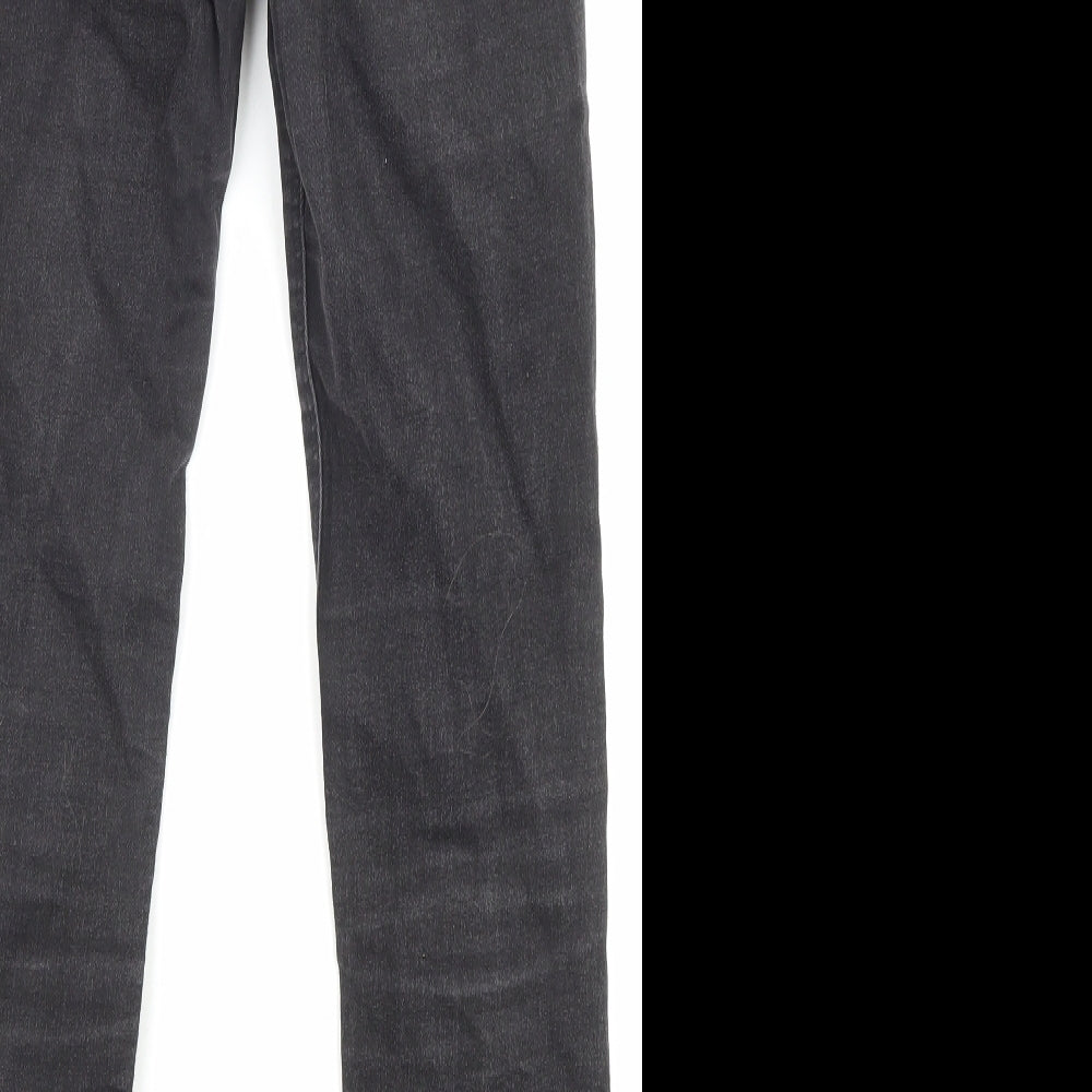 Zara Womens Black Cotton Skinny Jeans Size 8 L26 in Regular Zip - Pockets
