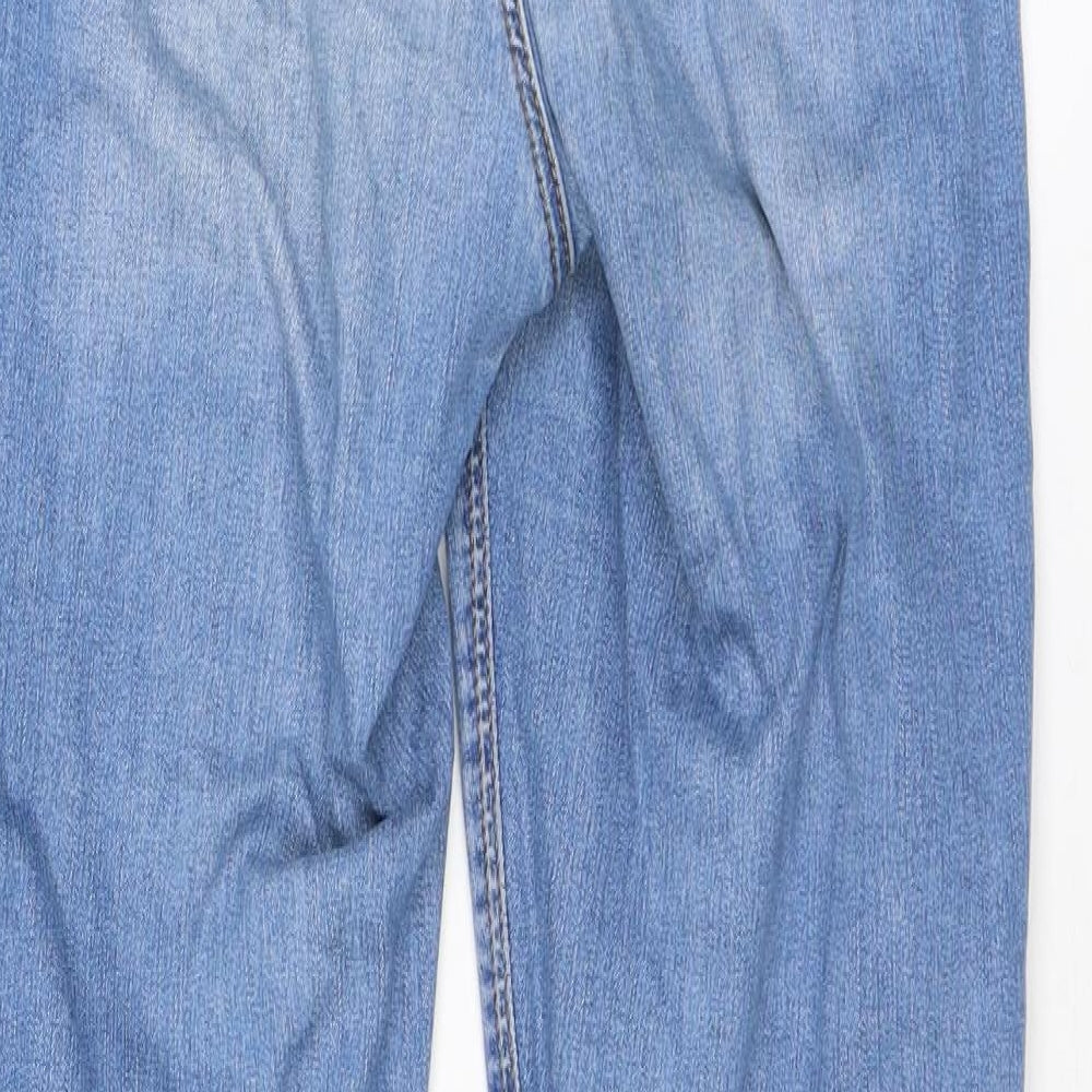 Topshop Womens Blue Cotton Skinny Jeans Size 28 in L32 in Regular Zip