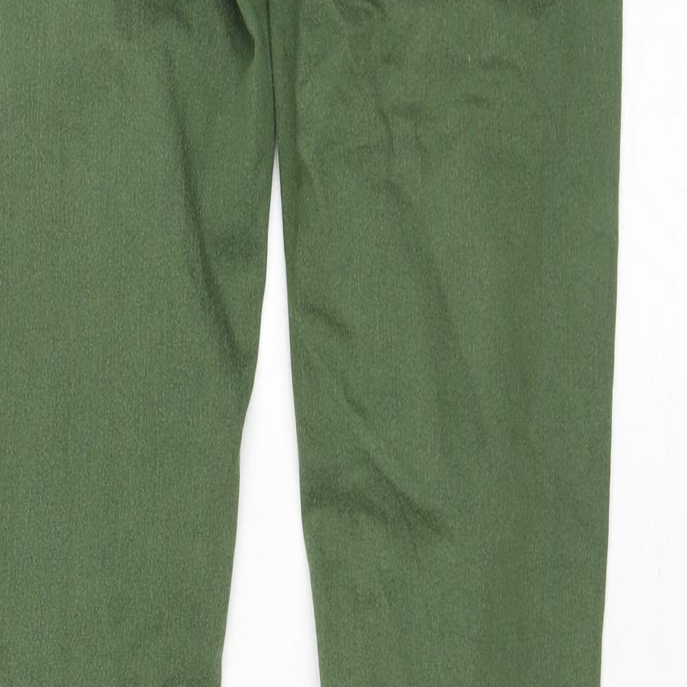 Divided by H&M Womens Green Cotton Skinny Jeans Size 10 L31 in Regular Zip