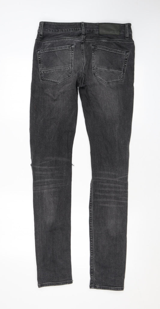 Mens UK Size 28 in River Island Regular Fit Skinny Grey Jeans