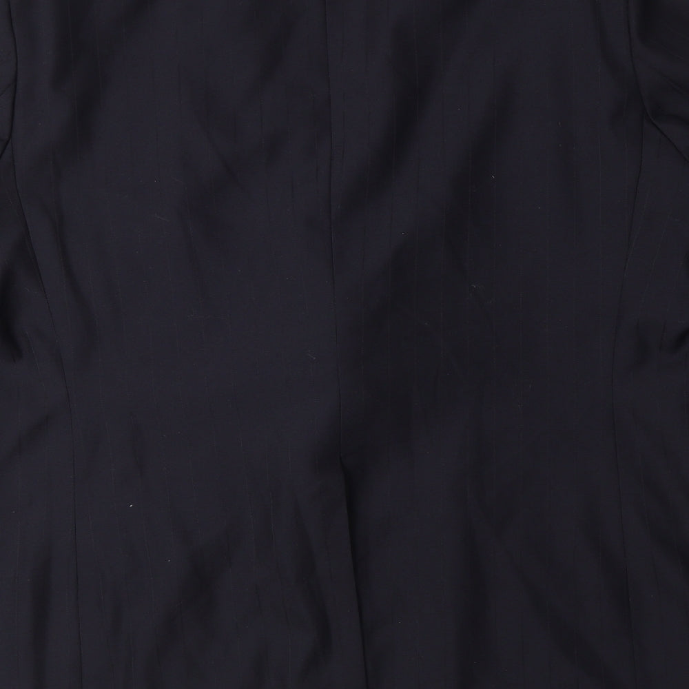 Alexander James Mens Black Polyester Jacket Suit Jacket Size 44 Regular