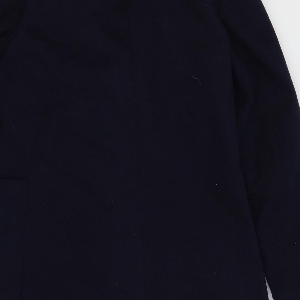 Womens UK Size 14 Red Herring Blue Overcoat