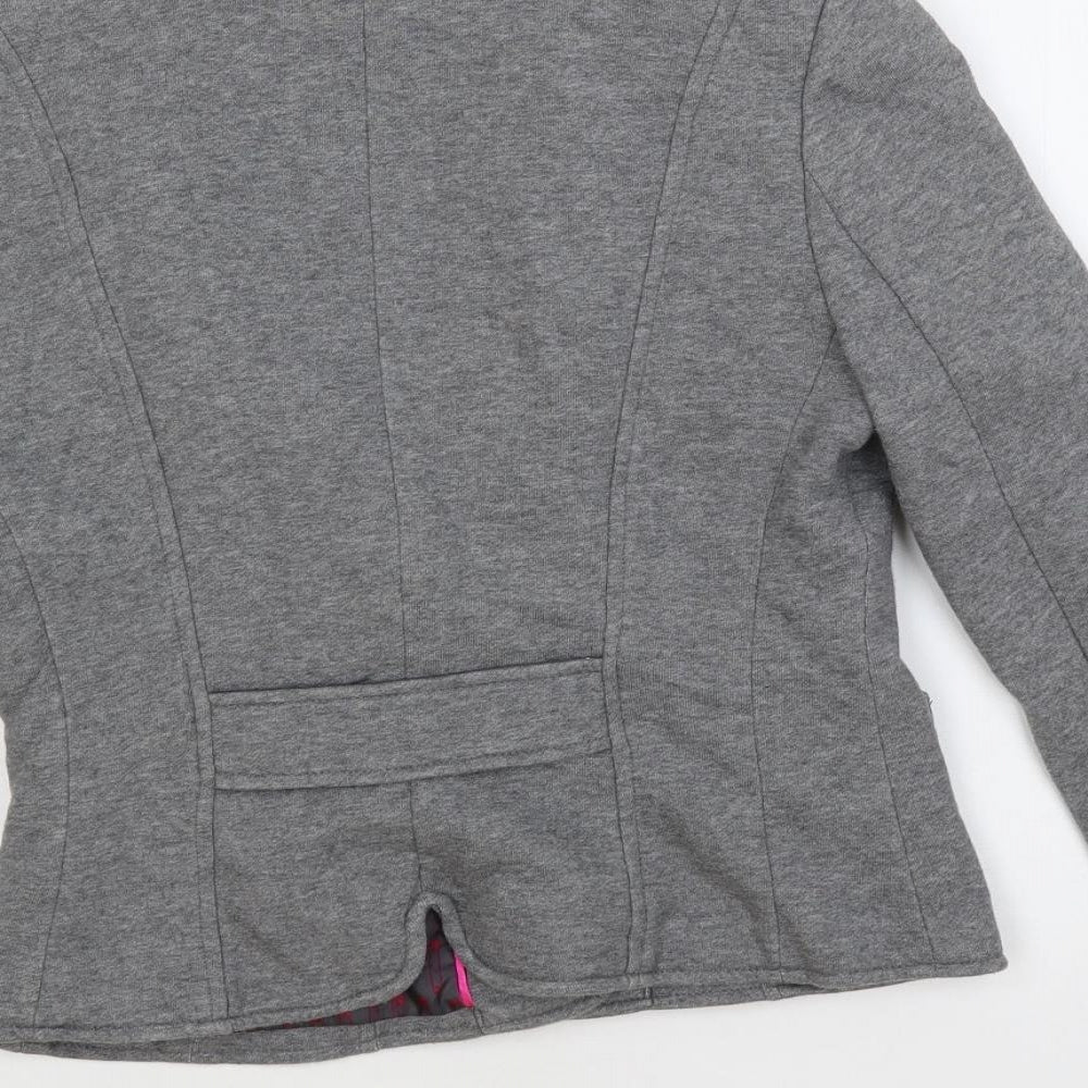 Divided by H&M Womens Grey Jacket Blazer Size 12 Button