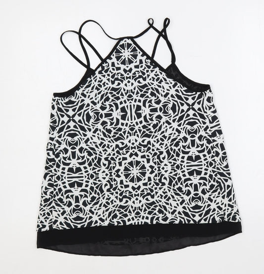 Womens UK Size 8 River Island Black Camisole Tank
