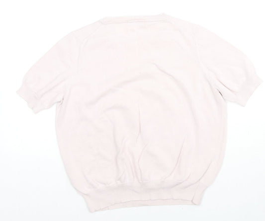 Womens UK Size 14 Classic Pink Basic Blouse