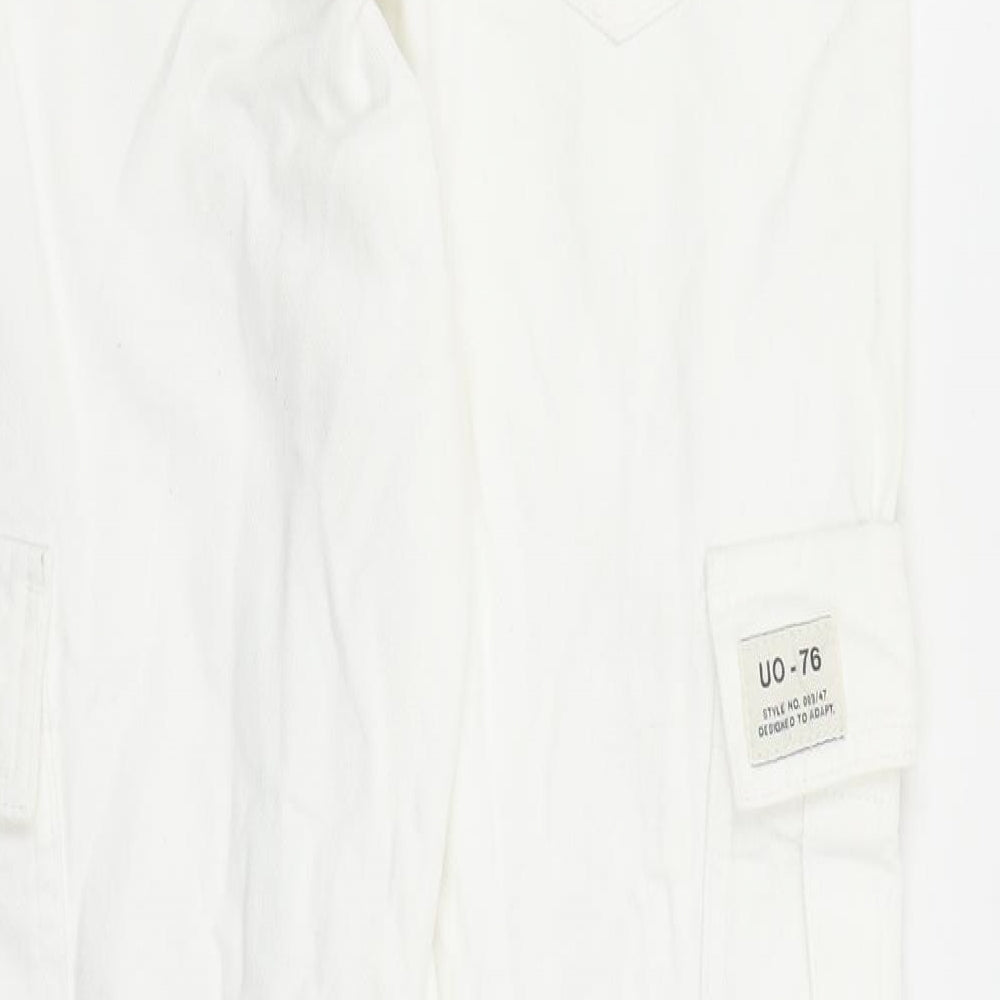 BDG Womens White Cotton Straight Jeans Size XS L28 in Regular Zip - Cargo