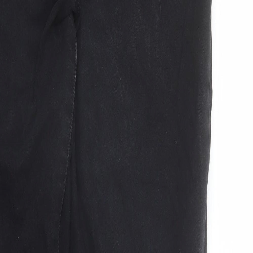 Heavenly Jeans Womens Black Cotton Straight Jeans Size 12 L31 in Regular Zip