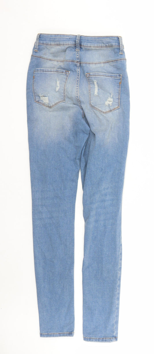 Fashion Nova Womens Blue Cotton Skinny Jeans Size 26 in L31 in Regular Zip