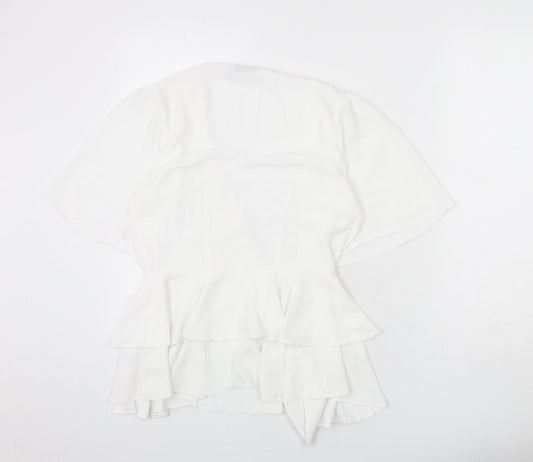 Womens UK Size 8 ASOS White Basic Blouse