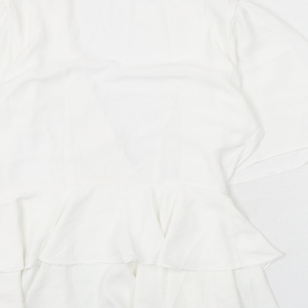 Womens UK Size 8 ASOS White Basic Blouse