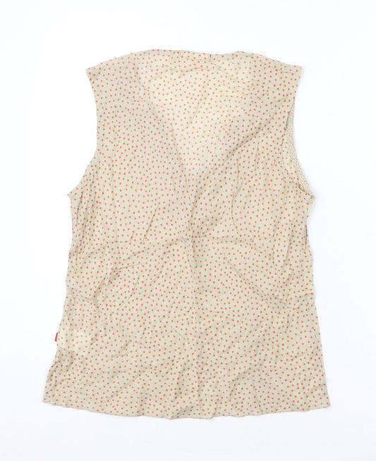 Womens UK Size M Jackpot Beige Basic Tank