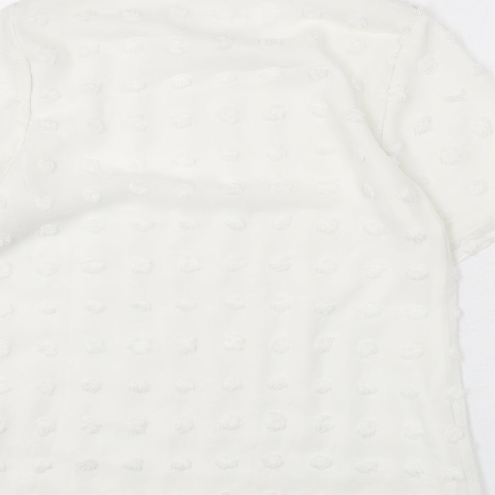 Womens UK Size M Blooming Jelly White Basic Blouse