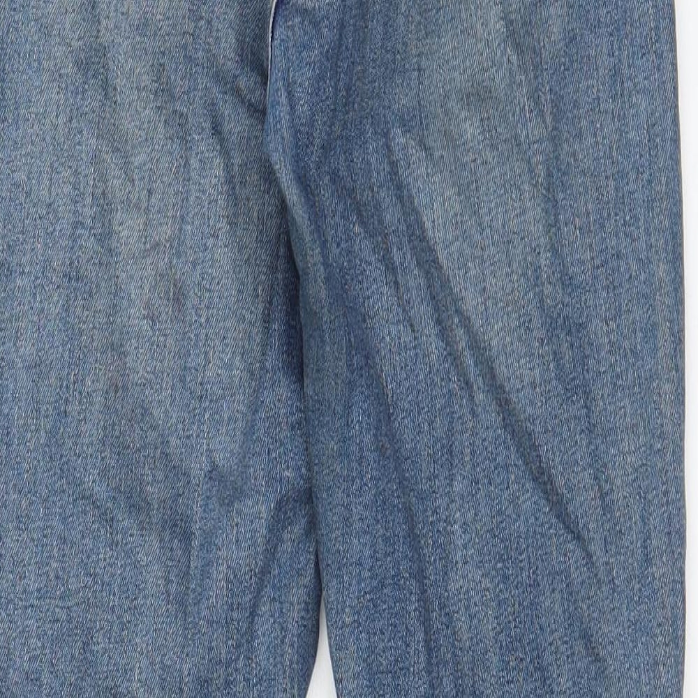 New Look Womens Blue Cotton Skinny Jeans Size 8 L27 in Regular Zip - Pockets, Belt Loops