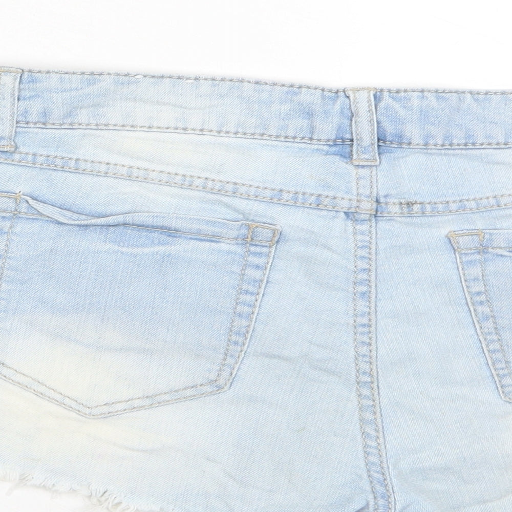 Blue Spice Girls Blue Cotton Bermuda Shorts Size 7 Years Regular Zip - Pockets, Belt Loops, Crochet