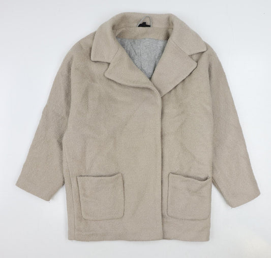 Womens UK Size 6 Topshop Beige Overcoat