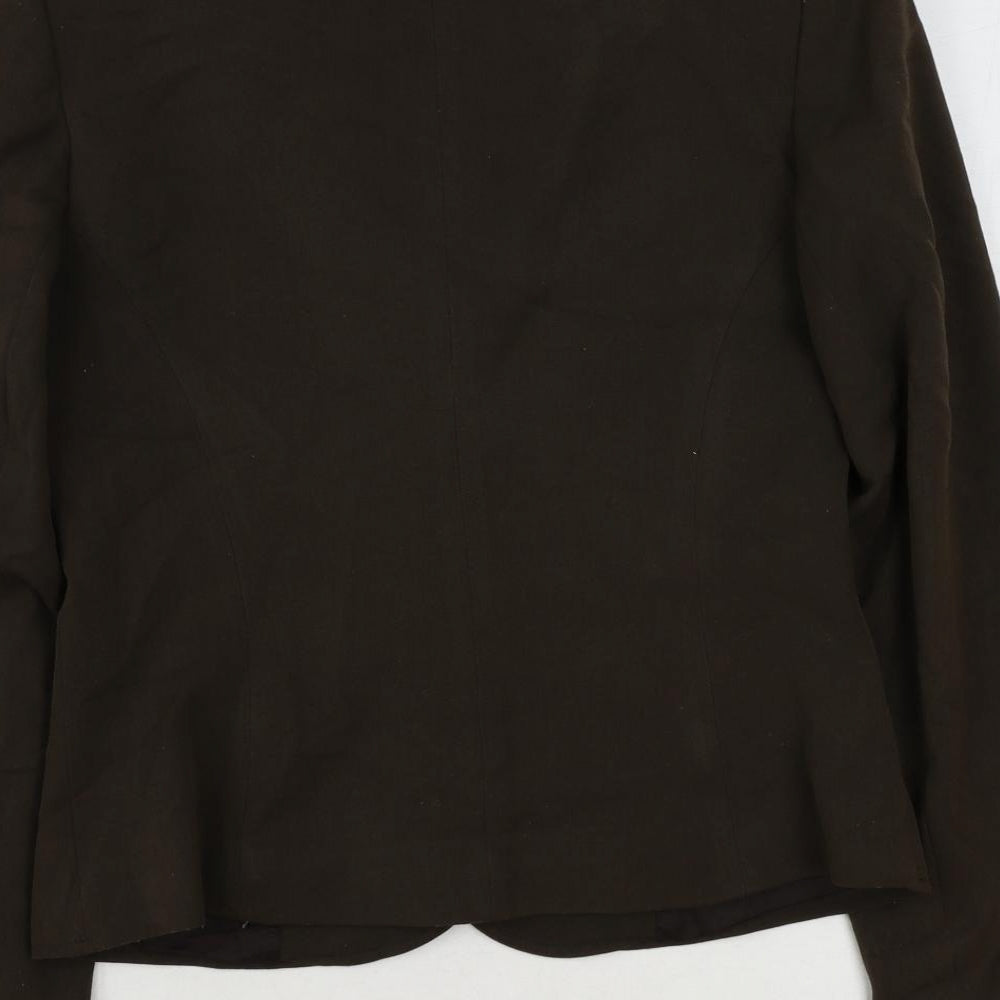 Kaliko Womens Brown Polyester Jacket Blazer Size 8