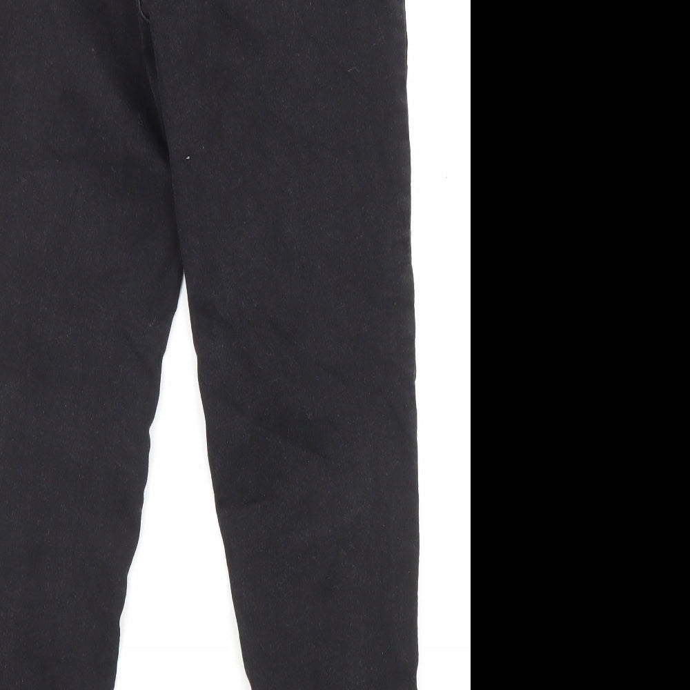 Don't Think Twice Womens Black Cotton Skinny Jeans Size 12 L26 in Regular Zip